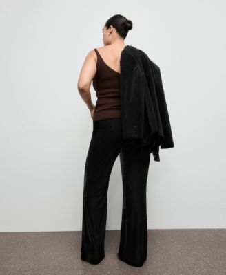 Women's Seam Detail Velvet Pants
