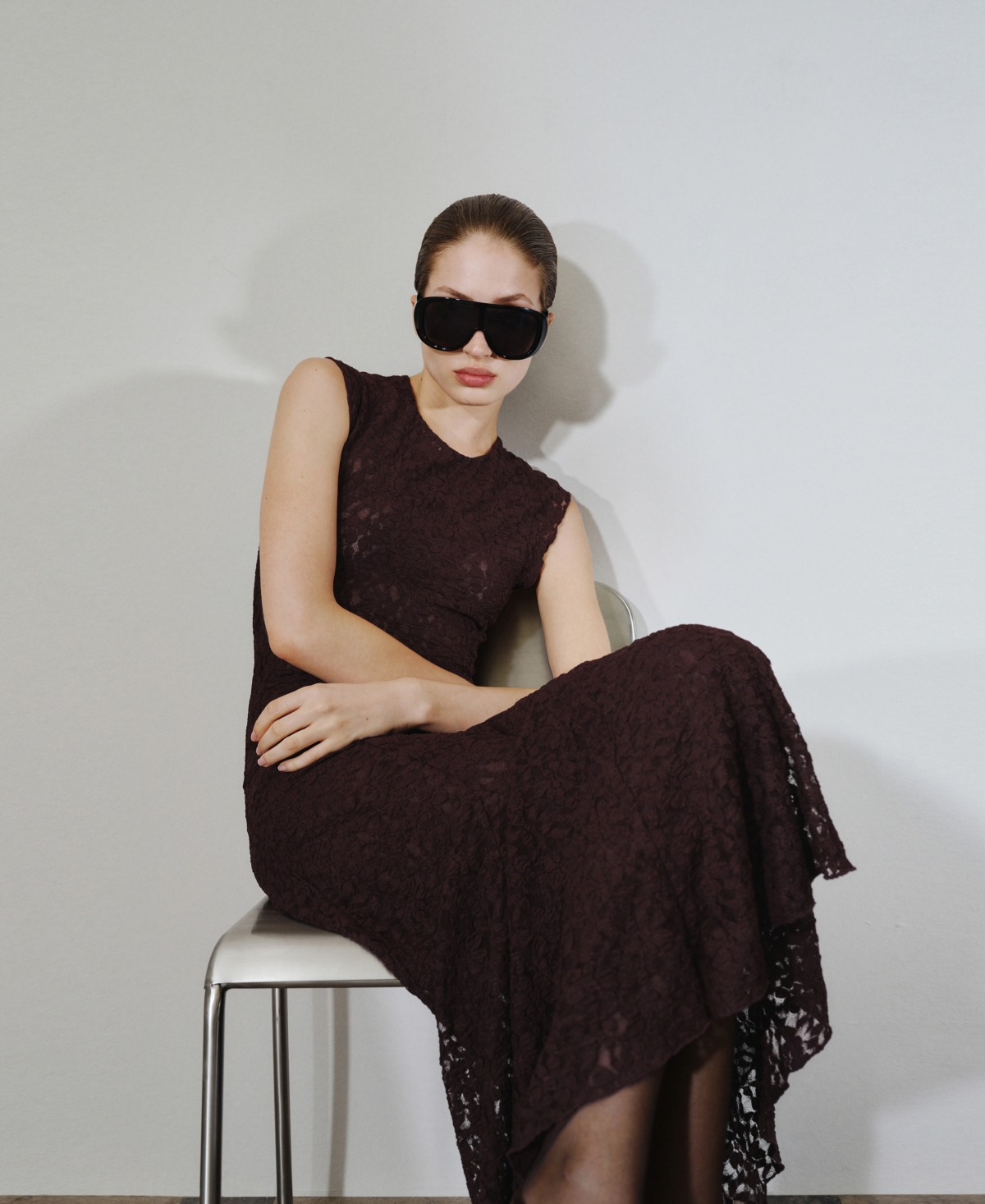 Mango Women's Asymmetric Lace Dress