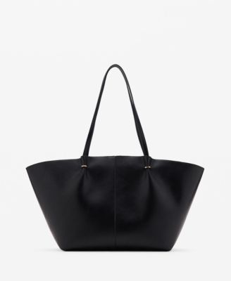 MANGO - Women's Metallic Details Shopper Bag