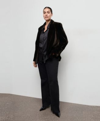 Women's Structured Velvet Blazer