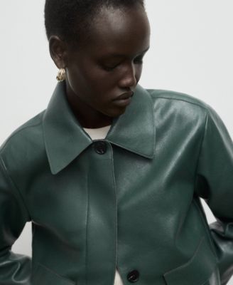 Women's Pockets Faux-Effect Jacket