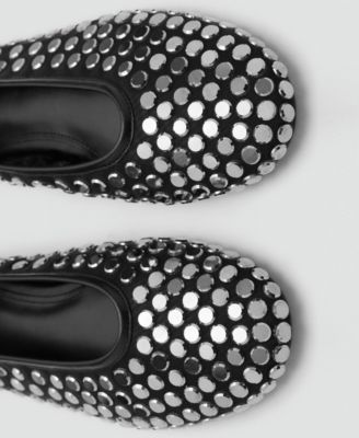Women's Studs Mesh Ballet Flats