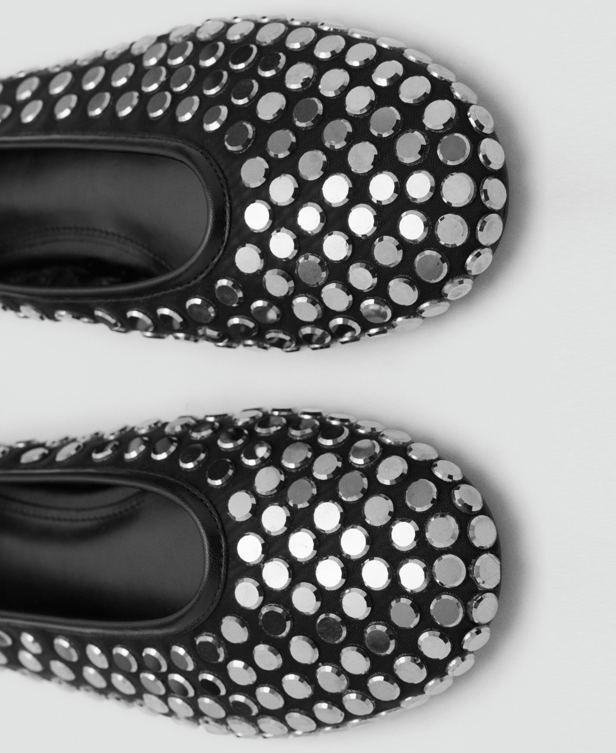 Mango Women's Studs Mesh Ballet Flats
