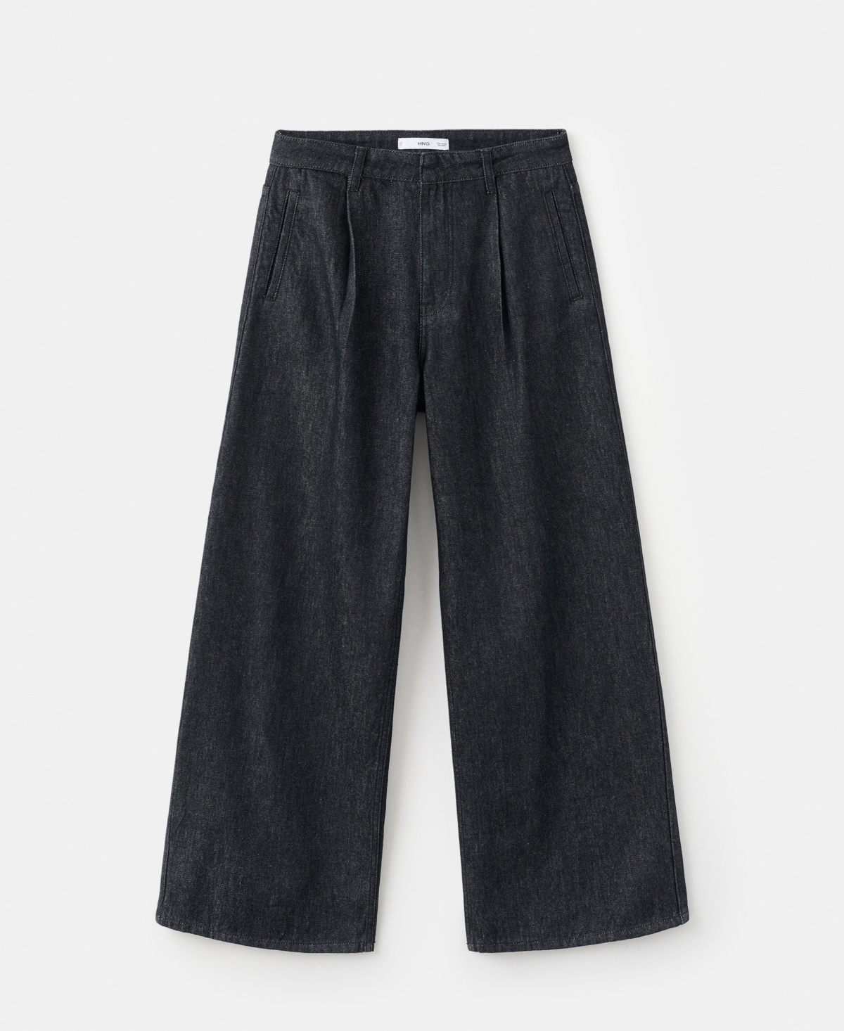 Mango Women's Wide-Leg Pleated Denim Pants