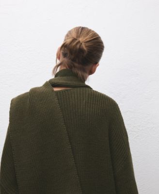 Women's Knitted Scarf Sweater