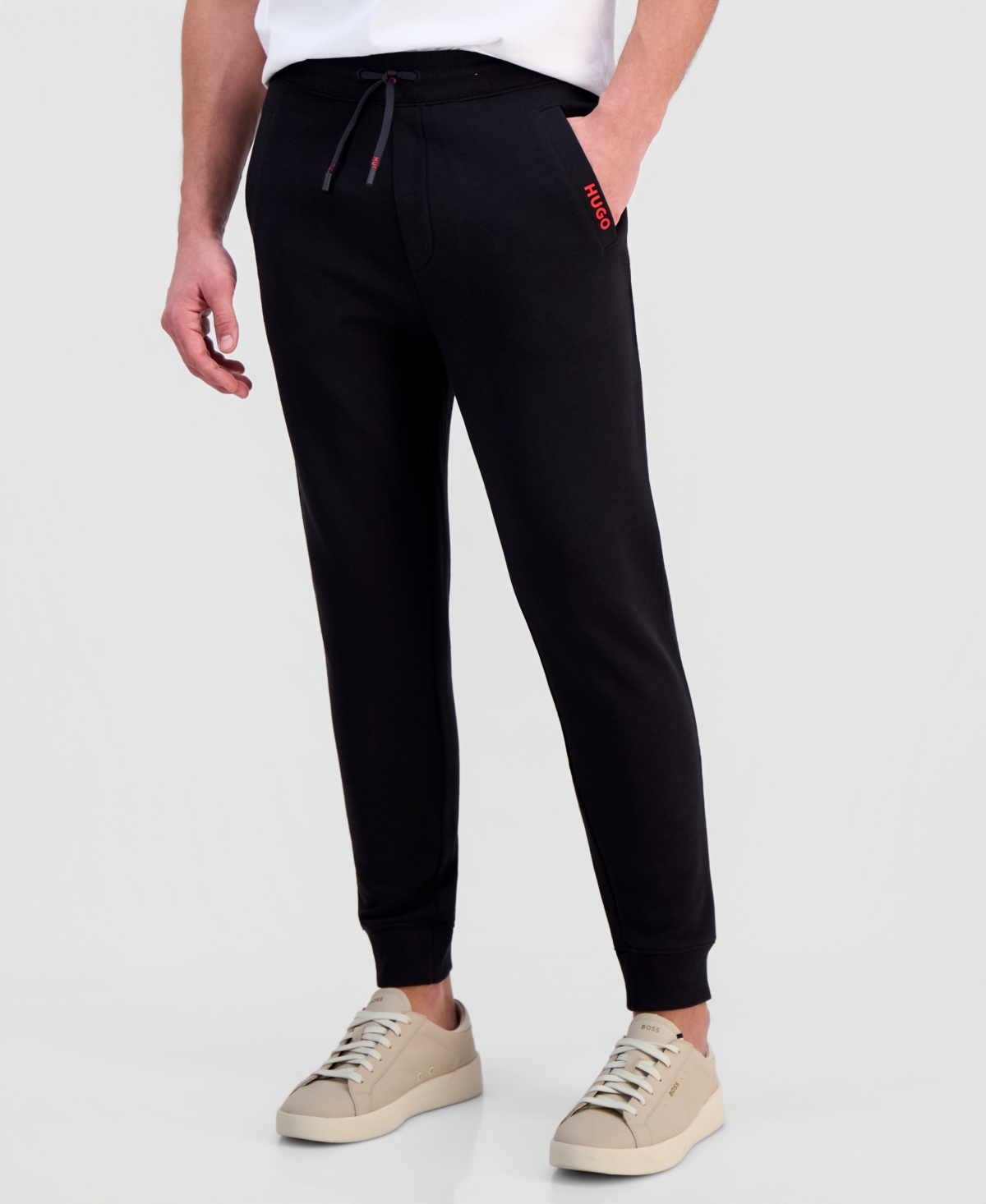 Hugo Boss Men's Cotton Jersey Logo Pull-On Trousers