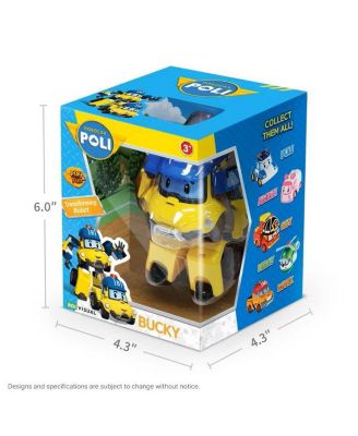 4" Transforming Robot - Bucky | Emergency Rescue Vehicle Action Figures | Kids Educational Pretend Play Toy