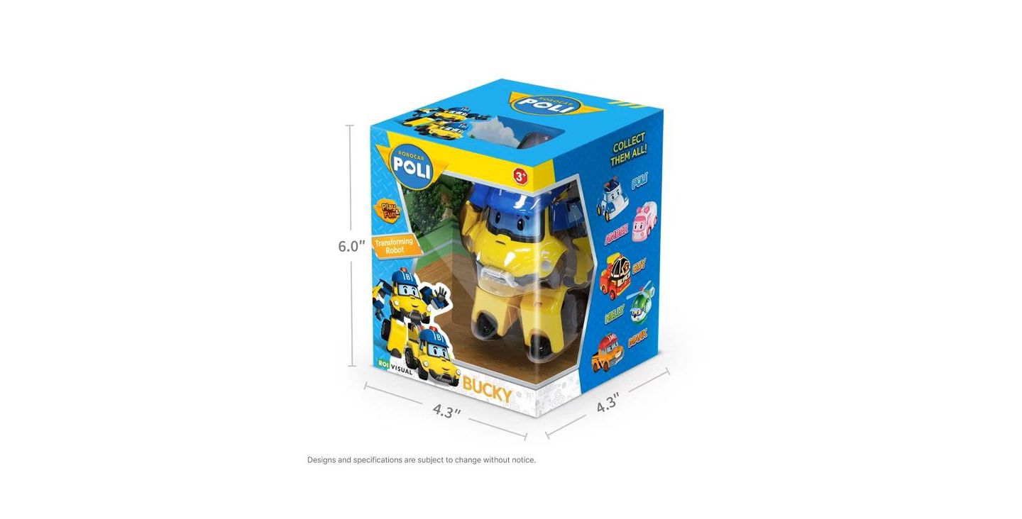 Детская фигурка Robocar Poli Bucky 4" Transforming Action Figure, Ages 3+ — фото 3