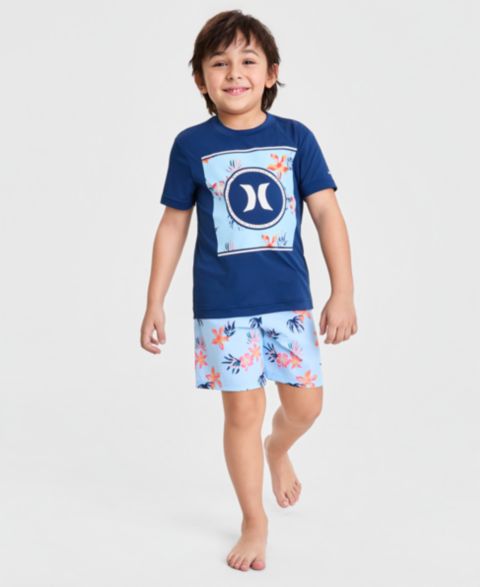Купальники Hurley Toddler Boys' 2T-5T Tropical Floral 2-Piece Swim Set