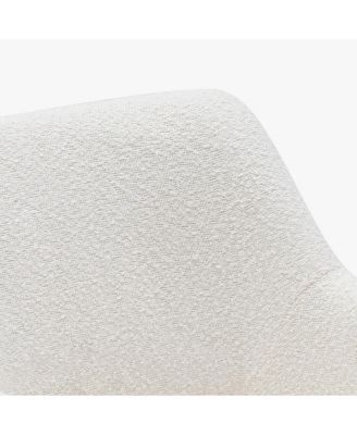 Mid-Century Modern Large Boucle Swivel Accent Arm Chair