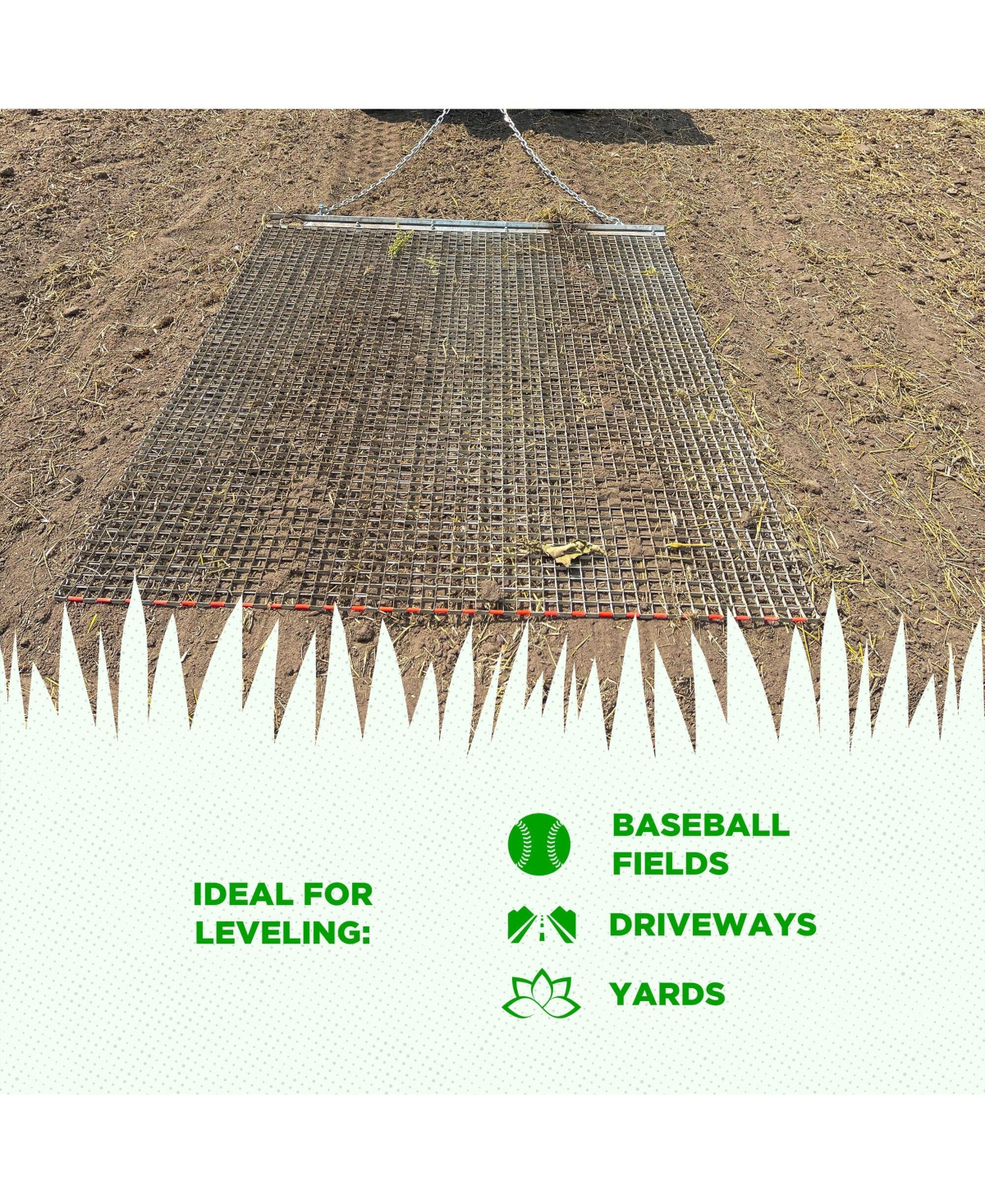 Yard Tuff 33HPDM Atv/Utv 3' x 3' Zinc & Steel Field Surface Leveling Drag Mat