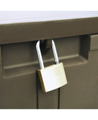 Outdoor Backyard Patio Storage Deck Box, 71 Gallon, Brown