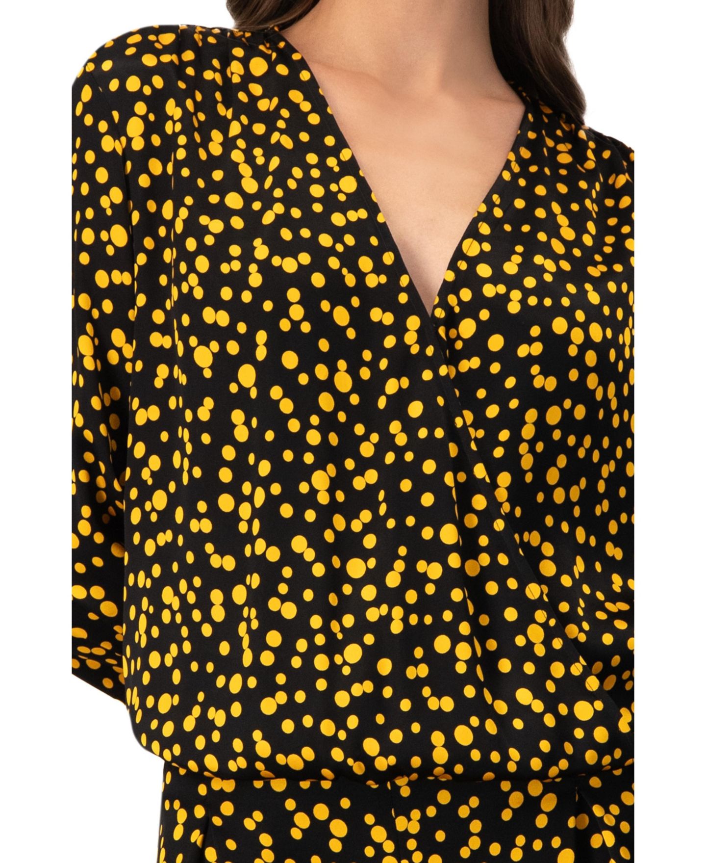 Женская блузка Ivonne Polka Dot Straight, цвет: Чёрный — фото 6