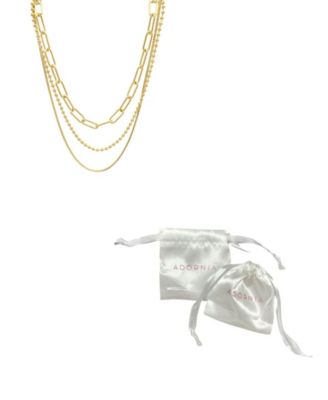 Box Chain, Ball Chain, and Oversized Paper Clip Chain Necklace Set