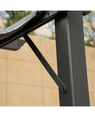 10' x 10' Pergola with Retractable Shade Canopy, Aluminum,