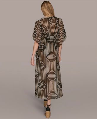 Donna Karan Women's Tie-Front Maxi Kaftan