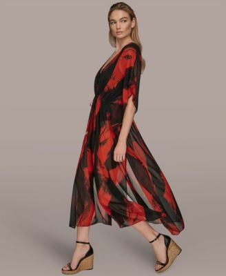 Donna Karan Women's Tie-Front Maxi Kaftan