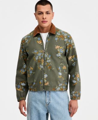 Sun + Stone Men's Floral Bunches Printed Zip Jacket, Macy's
