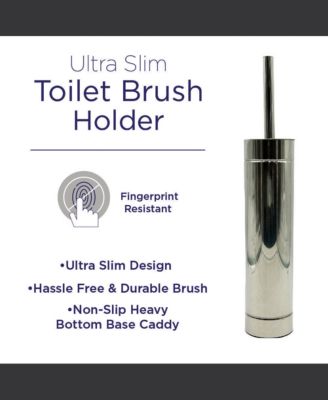 Toilet Bowl Cleaning Brush, Slim Design, Stainless-Steel Holder, Fingerprint-Proof, Rust resistant