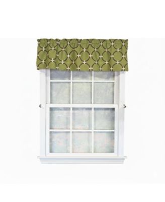 100% Cotton High Quality Rings Tailored Window Valance with 1.5" Rod Pocket 50" W X 12" L Green
