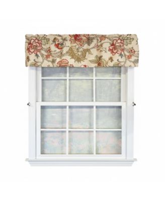 100% Cotton High Quality Ceci Tailored Window Valance with 1.5" Rod Pocket 50" W X 12" L Red