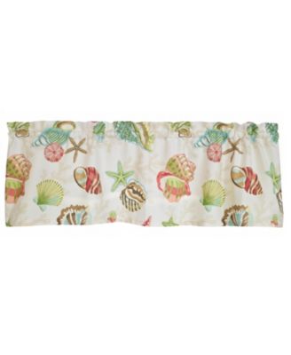 100% Cotton High Quality Beachbound Tailored Window Valance with 1.5" Rod Pocket 50" W X 12" L Multi