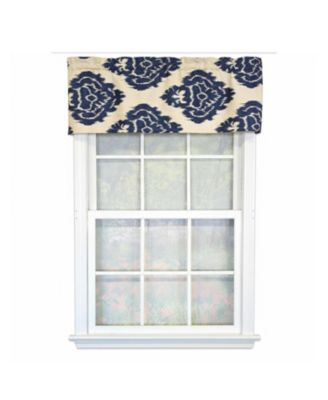 100% Cotton High Quality Flame Tailored Window Valance with 1.5" Rod Pocket 50" W X 12" L Navy