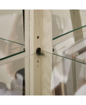 Lighted Corner Curio Cabinet - Glass Display Case