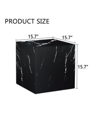 Streamdale 15.7" Black Marble MDF Coffee Table Luxurious Living Room Accent