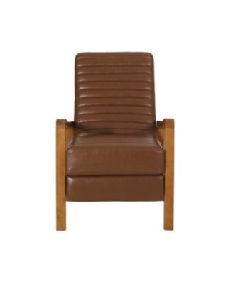 Streamdale Faux Leather Wood Hand Manual Club Recliner