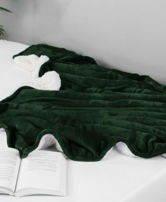 Velvet Plush Reversible Sherpa Bed Blanket
