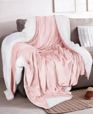 Velvet Plush Reversible Sherpa Bed Blanket