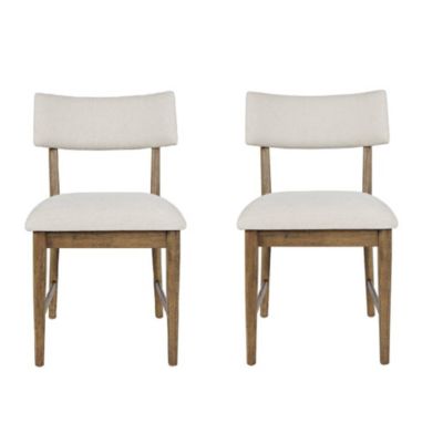 Beck Contemporary Upholstered Split Back Dining Chair (Set of 2)