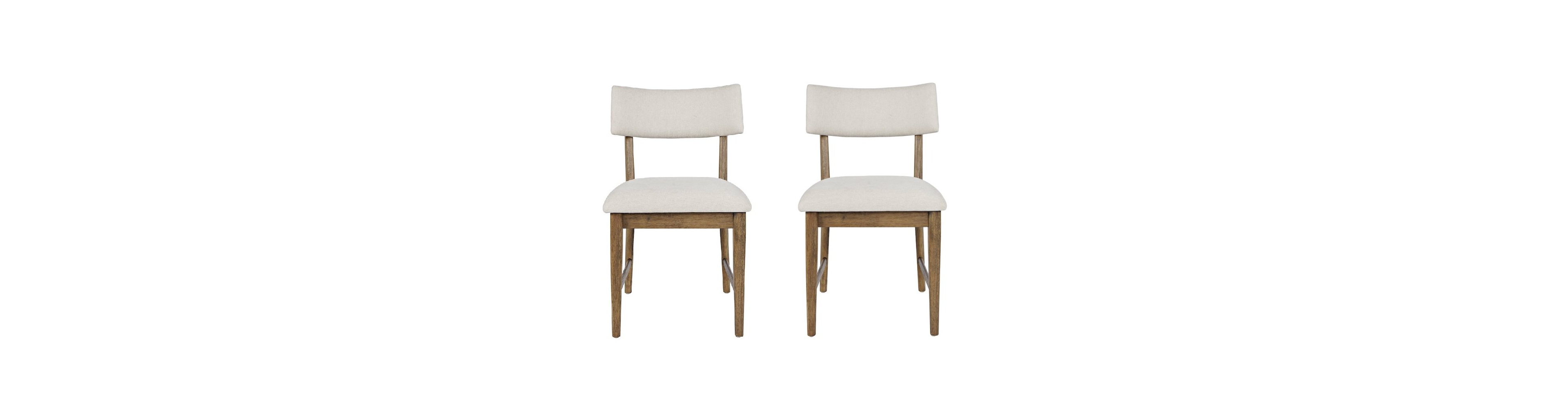 Jofran 2 Pc Upholstered Split Back Dining Chair Set