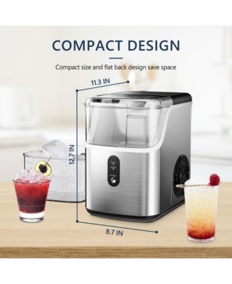 35-lb Ice Per day Nugget/Pebble Ice Maker with Auto-Cleaning and 1.8Lbs Ice Storage in Silver