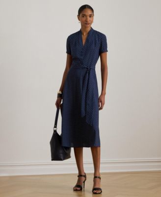 Women's Polka-Dot Belted Dress