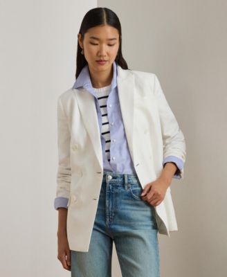 Women's Double-Breasted Twill Blazer