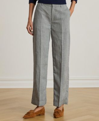 Women's Basket-Weave Cropped Pants