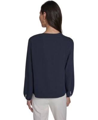Women's Long-Sleeve Side Tie Top