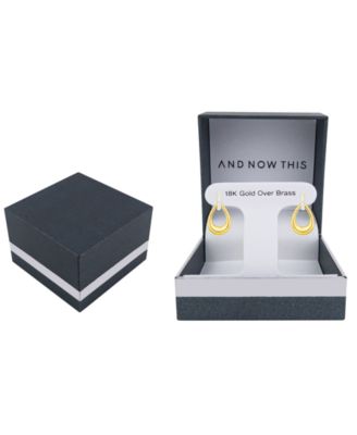 Crystal 18k Gold-Plated Brass Drop Earrings, Macy's Exclusive