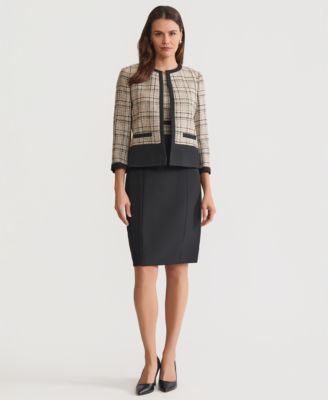 Women's Tipped Boucle Cardigan Jacket