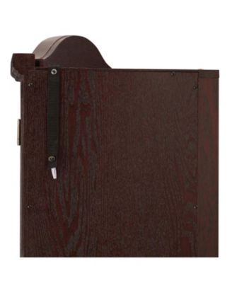 Streamdale Dark Cherry Lighted Corner Curio Cabinet