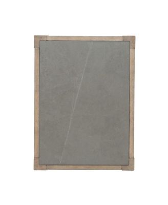 Millstone Chairside Table with Unique Tile Top for Living Room - Nutmeg Oak Wood