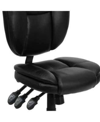 Mid-Back Ergonomic Task Office Chair with Pillow Top, Multifunction Swivel Design