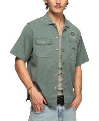 Men's Panther Moto Button-Front Shirt