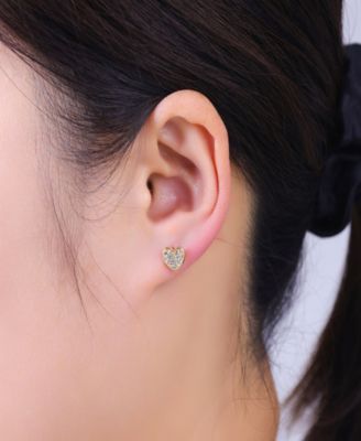 Gold Plated Cubic Zirconia Stud Earring Set