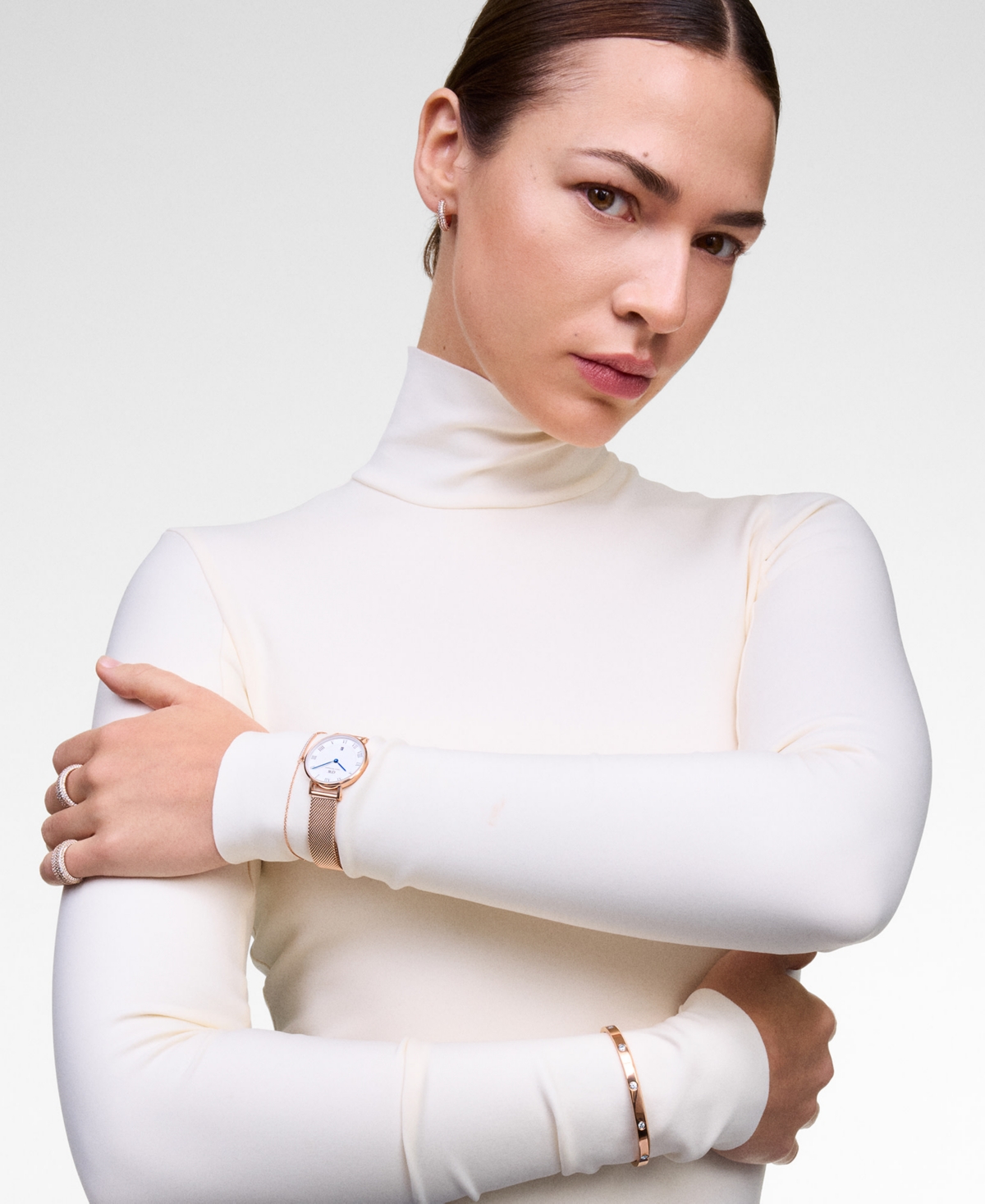 Daniel Wellington Women's Date Rose Gold-Tone Stainless Steel Watch