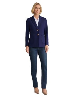 Women's Two-Button Scrunch-Sleeve Jacket