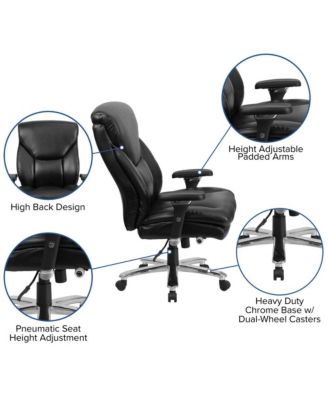 24/7 400 lb. Big & Tall High Back Swivel Ergonomic Office Chair with Lumbar Knob