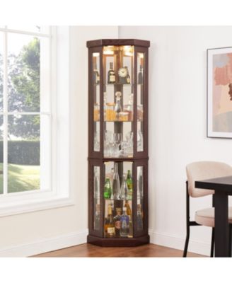 Lighted Corner Curio Cabinet